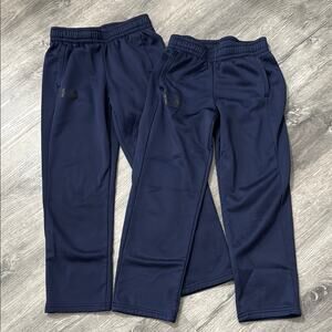 Under Armour Navy Fleece interior Sweat Pants Size Small 2 pair